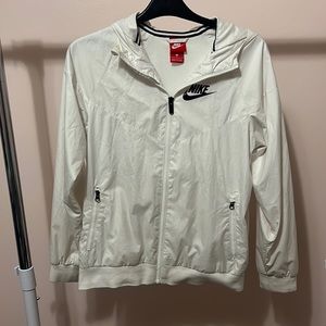 white Nike windbreaker